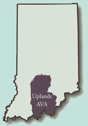 Indiana Uplands AVA map cutout
